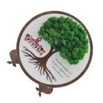 Tablou rotund pentru scoala, decorat cu licheni naturali stabilizati, forma copac, 30 cm